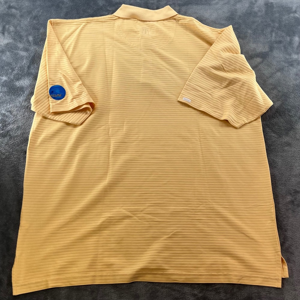 Tehama Clint Mens XL Polo Shirt Ale Yellow Mercerized Cotton Ribbed Neptune New - Picture 8 of 8